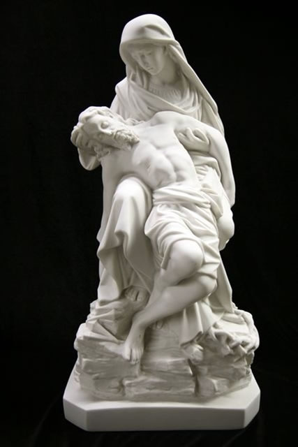 Pieta Statue Mother May Statue in Grief Michelangelos Pieta Cast Statue garden religion Mary