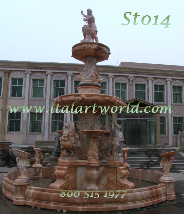Large FountainLions Water spry fountains rwhite marble lions fountain 