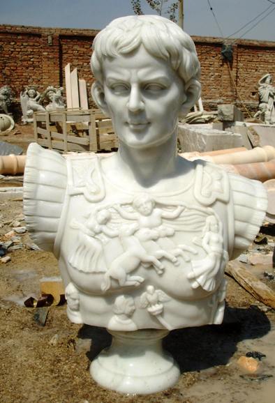 MArble Bust of Caesar Emperor Busts Founous Busts carved marble made in Italy 