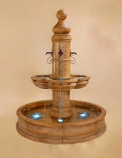 French Fountain Spanish Fountain Cast Stone indoor Fountain
