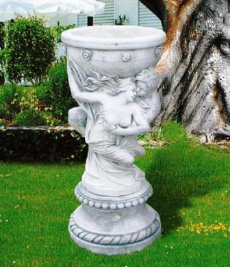 outdoor planter cupid psyche statue art pottery vase