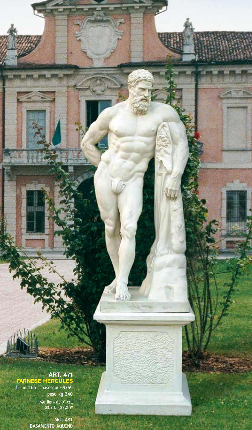 Hercules Statue Pedestal Farnese Hercules Greek Warrior and Rome Bath fountd Statueof Hercules marble 