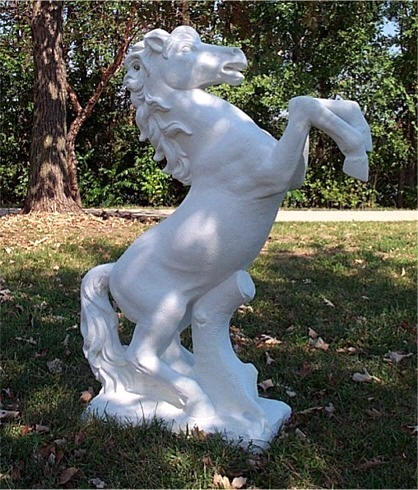 Horse Statue Cast Marble Statue Rearing Horse Sculpture 