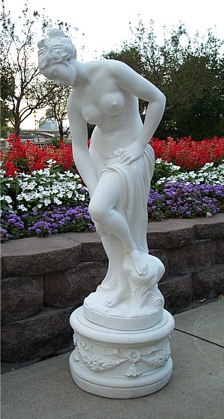 Bather Statue Marble Sculpture Goddess Nude Female Statue for Sale 
