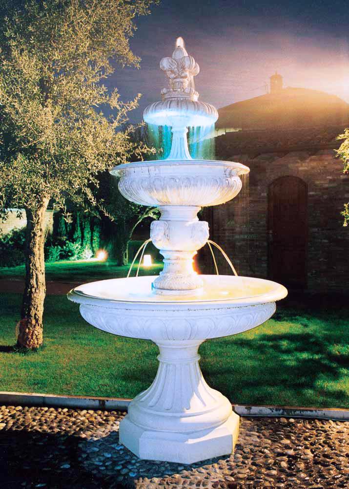 large tiered fountain bonded cast fountains marble concrete tiered 