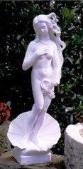 Birth Of Venus Statue , Garden Statue of Venus Birth w Shell