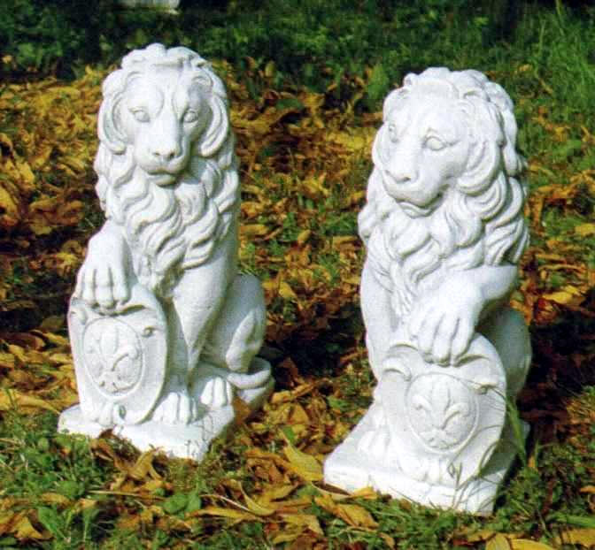 lions Statue MArble Lions Set Florentine lion statuary