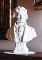 Beethoven Bust statue in cast marble bust of beethoven 