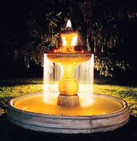 TWO TIERED FOUNTAIN CLASSIC TUSCAN FOUNTAINS -ITALIAN VILLA FOUNTAIN