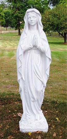 Lady Lourdes outdoor Statue Marble Statue of Lady Lourdes made in Italy