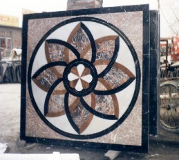 Marble Medallions Fountain , 4 Tiles, Mosaics.